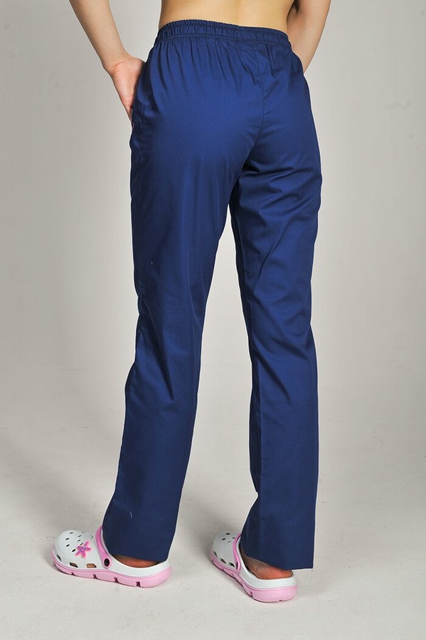 фото брюки Саманта (40-60) преміум-котон, темно-синій, брюки класичні 677562301