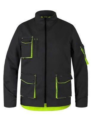 Костюм робочий зі штанами Dexter LIGHT Твіл чорний/салатовий 220 г/м розмір 44-46 (INS.1369)
