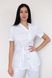 медичний костюм Наомі (40-54), преміум-котон білий, рукав короткий 464319902 фото