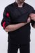 розмірна сітка Кітель кухаря Прованс чорний/червоний сітка на спині 2515575700 фото 5