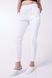 Брюки жіночі медичні 7/8 вкорочені розмір 52 стрейч білий - медичний одяг Топлайн