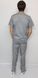 розмірна сітка медичний костюм Герус ВТ-30032 котон сірий (р.42-66) рукав короткий, брюки прямі 13548427396 фото 2