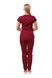 медичний костюм СЗ-Парма (40-66) через голову тк.преміум-котон - колір бордовий/пудровий, рукав короткий, брюки джогери 2654331615 фото 4