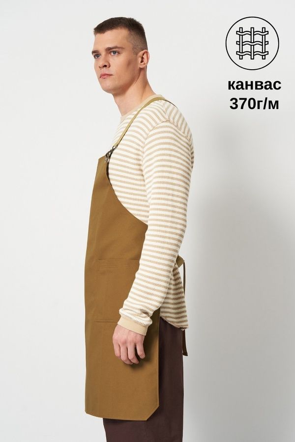 Фартух для офіціантів і барменів Джорджия канвас р.44-50 койот/бежевий (270.289)