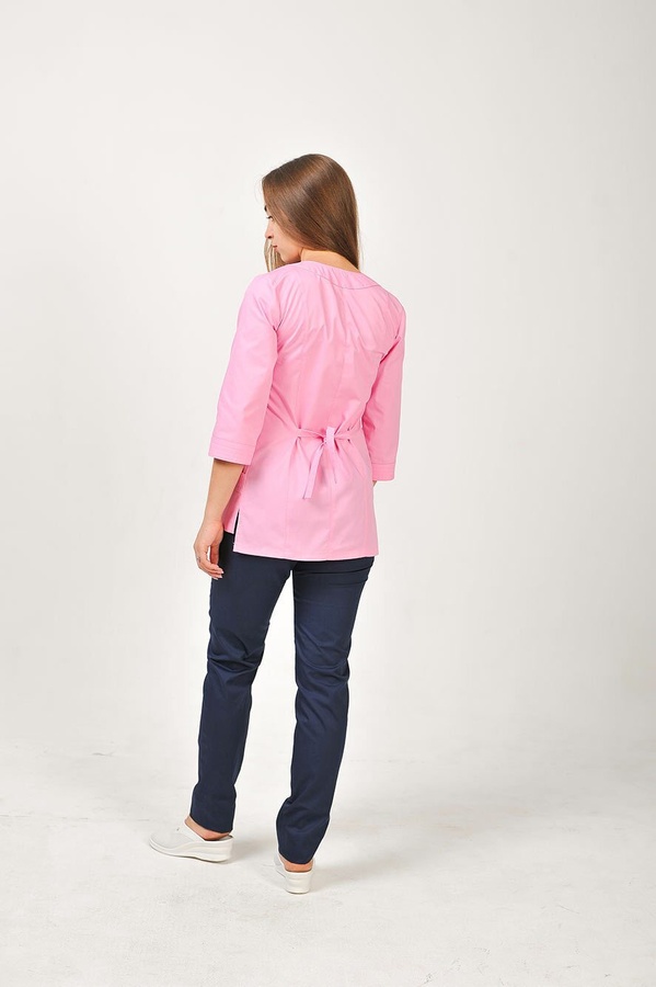 фото костюм АС-40 (40-60) сорочкова, рожевий, рукав 3/4, брюки класичні 753294700