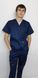 фото медичний костюм Герус ВТ-30032 котон темно-синій (р.42-66) рукав короткий, брюки прямі 13548427398