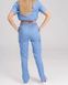 розмірна сітка костюм Денвер жіночий розмір 40, стрейч блакитний, рукав короткий (46-54) 13512464183 фото 2