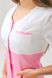 розмірна сітка халат Фламінго (40-60) сорочкова, білий/рожевий, рукав 3/4 798829100 фото 6