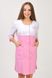 розмірна сітка халат Фламінго (40-60) сорочкова, білий/рожевий, рукав 3/4 798829100 фото 1