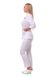 медичний костюм Пекін (40-64) на кнопках тк.преміум-котон - колір білий/вишивка, рукав 3/4, брюки класичні 2664415015 фото 4