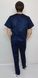 розмірна сітка медичний костюм Герус ВТ-30033 стрейч темно-синій (р.42-66) рукав короткий, брюки прямі 13548427400 фото 2