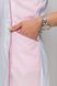 розмірна сітка халат Мілана (40-60) преміум-котон, білий/королівський рожевий, рукав 3/4 544903704 фото 4