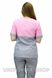 розмірна сітка костюм Фламінго (40-60) преміум-котон, рожевий/димчатий, рукав короткий, брюки класичні 2557618300 фото 3