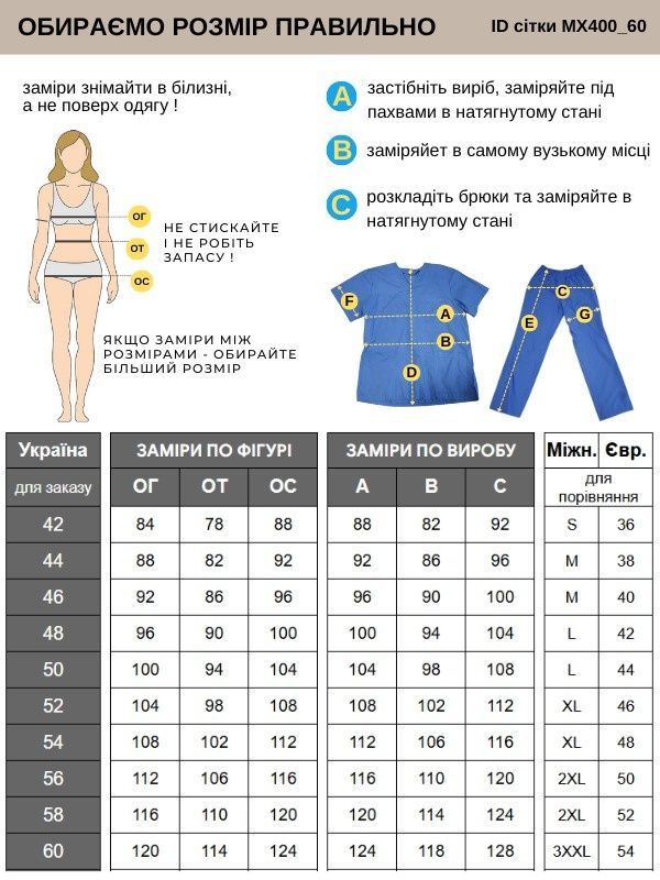 Медичний костюм жіночий на гудзиках 42р. модель 3248 котон м'ятний/сірий - Медична форма Хелслайф (510.561)