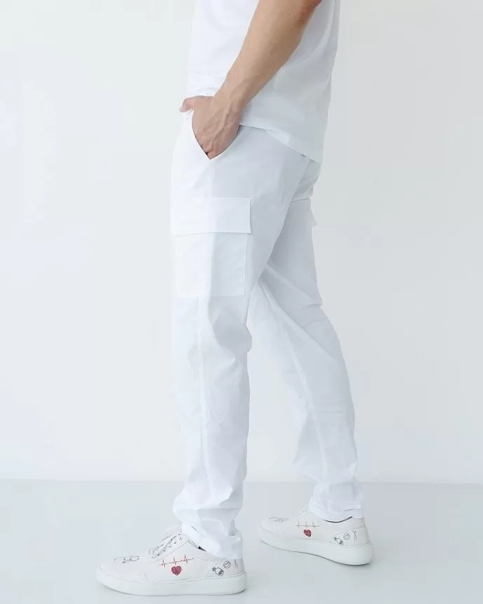 фото костюм Денвер чоловічий (46-56), стрейч білий, рукав короткий 13512473212