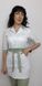 розмірна сітка медичний костюм Юнона ВТ-20528 стрейч білий/фісташковий (р.42-64) рукав 3/4, брюки прямі 13548427352 фото 1