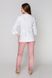 розмірна сітка куртка Лілія (40-60) преміум-котон, білий/королівський рожевий, рукав 3/4 586257704 фото 4