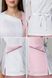 розмірна сітка куртка Лілія (40-60) преміум-котон, білий/королівський рожевий, рукав 3/4 586257704 фото 3