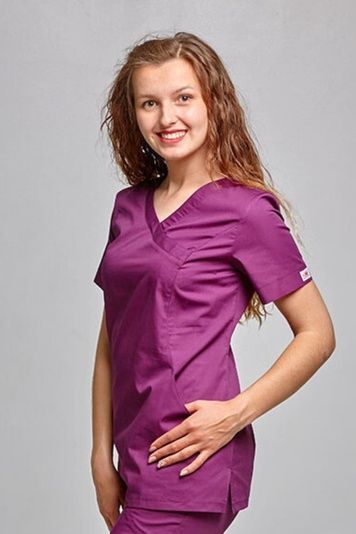 куртка котон преміум Марина р. баклажановий рукав короткий