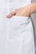 розмірна сітка халат Блискавка (40-60) преміум-котон, білий, рукав 3/4 545016304 фото 3