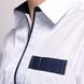 розмірна сітка костюм Ітан (40-60) преміум-котон, білий/темно-синій, рукав 1/2, брюки класичні 340605101 фото 6