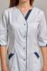 розмірна сітка халат Христина (40-60) сорочкова, білий/темно-синій, рукав 3/4 681439501 фото 2