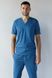 медичний костюм Марсель-М (46-56), стрейч синій, рукав короткий 755933104 фото