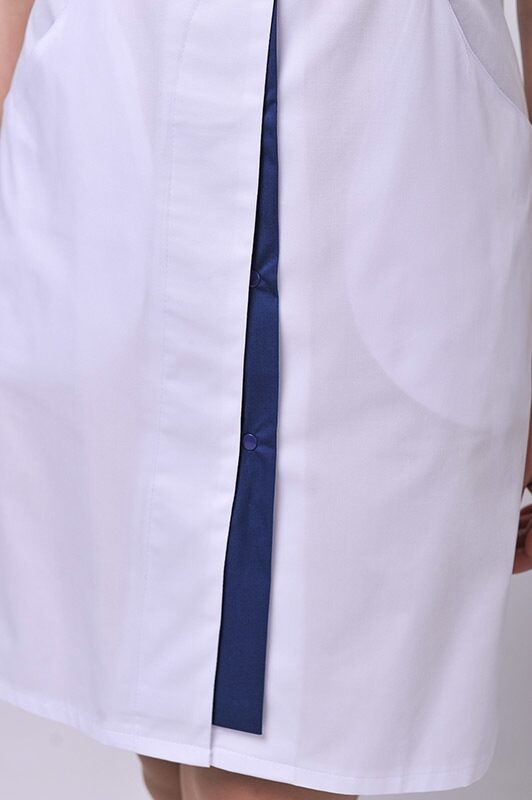 фото халат Елегія (40-60) сорочкова, білий/темно-синій, рукав 1/2 799479500