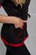 розмірна сітка куртка Азалія (40-60) преміум-котон, чорний/червоний, рукав короткий 379998904 фото 4