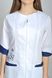 розмірна сітка халат Грейс (40-60) сорочкова, білий/темно-синій, рукав 3/4 786707500 фото 5