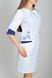 розмірна сітка халат Грейс (40-60) сорочкова, білий/темно-синій, рукав 3/4 786707500 фото 6