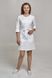 розмірна сітка халат Азія (40-60) сорочкова, білий, рукав 3/4 683476301 фото 9