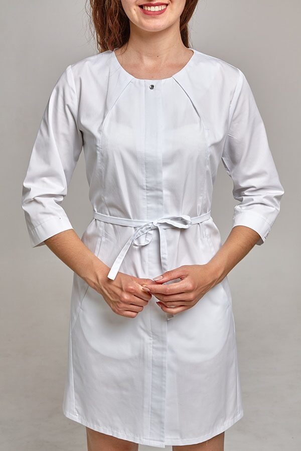 фото халат Азія (40-60) сорочкова, білий, рукав 3/4 683476301