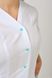 розмірна сітка халат Гармонія (40-60) сорочкова, білий/ментоловий, рукав короткий 769021900 фото 3