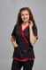 розмірна сітка костюм Азалія (40-60) сорочкова, чорний/червоний, рукав короткий, брюки класичні 683669501 фото 3