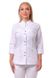медичний костюм Пекін (40-64) на кнопках тк.преміум-котон - колір білий , рукав 3/4, брюки класичні 1805774815 фото 1