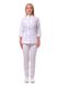 медичний костюм Пекін (40-64) на кнопках тк.преміум-котон - колір білий , рукав 3/4, брюки класичні 1805774815 фото 3