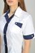 розмірна сітка костюм Ольга (40-60) сорочкова, білий/синій, рукав короткий, брюки класичні 815077300 фото 3