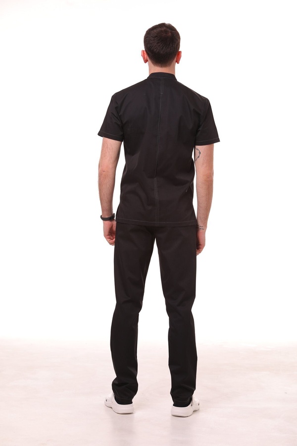 фото костюм Рим (42-68) через голову тк.батист - колір чорний , рукав короткий, брюки прямі 1679131300