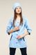 медичний костюм Анталія (40-66) на гудзиках тк.преміум-котон - колір Небесний/темно-синій, рукав 3/4, брюки класичні 450931105 фото