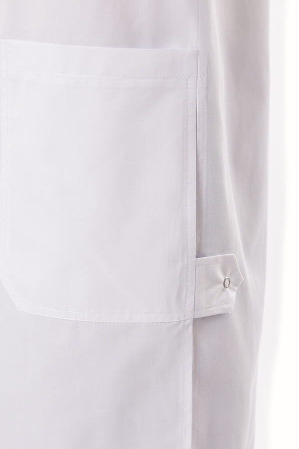 медичний халат Бонн (40-68) на кнопках тк.преміум-котон - колір білий , рукав довгий 435914504 фото