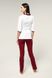 медичний костюм Анталія (40-66) на гудзиках тк.преміум-котон - колір білий/бордовий, рукав 3/4, брюки класичні 2164895704 фото 3