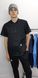 розмірна сітка медичний костюм Титан ВТ-30040 стрейч чорний (р.42-66) рукав короткий, брюки прямі 13548427419 фото 1